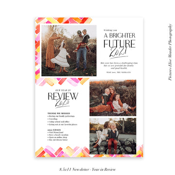 Year in Review Family Newsletter Template | Brighter New Year
