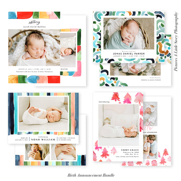 Birth Announcement Photocard Bundle | Hello Baby