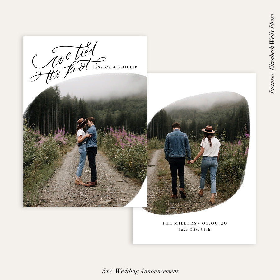 Wedding Announcement Photocard | We tied the knot