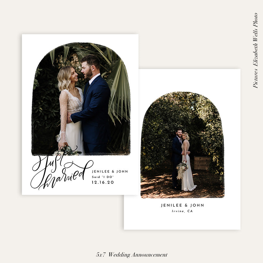 Wedding Announcement Photocard | Just Married