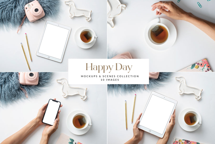 Happy Day Mockups Collection | 10 Stock Images