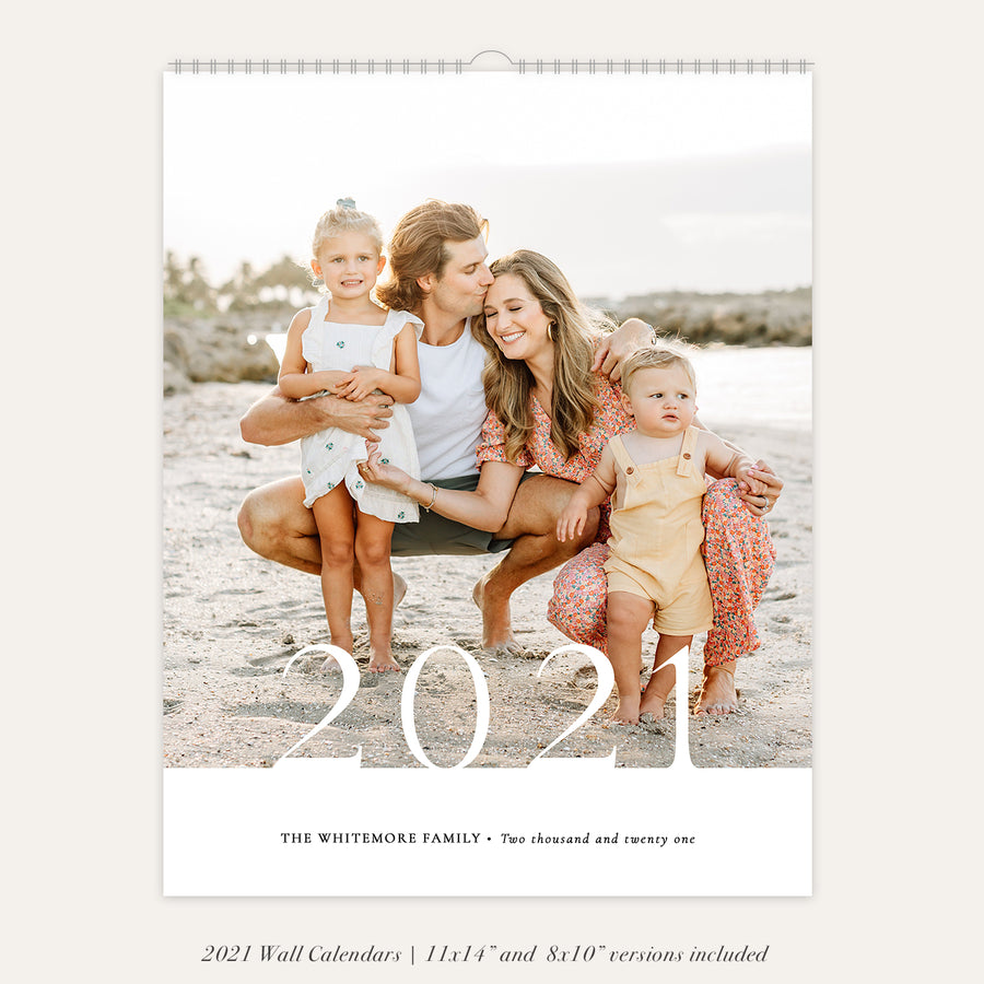 Wall Photo Calendar 11x14 and 8.5x11 | Clean