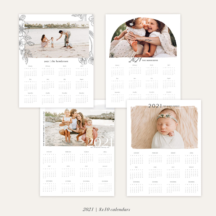 2021 Photo Calendar 8x10 | Family bundle