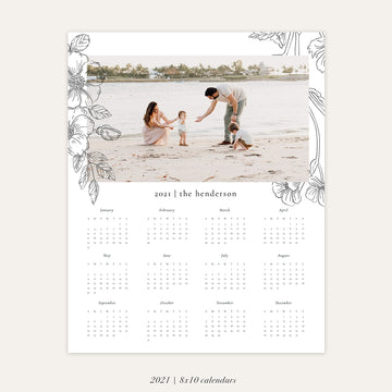 2021 Photo Calendar 8x10 | Romantic Florals