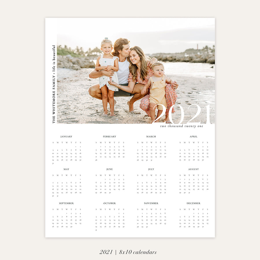 2021 Photo Calendar 8x10 | Family bundle