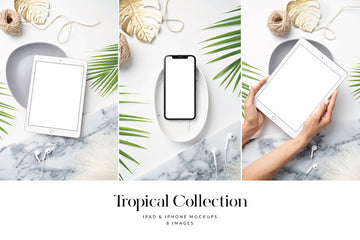 The Tropical Ipad & Iphone Mockups Collection | 8 Stock Images