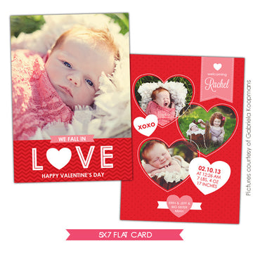 Valentine Birth Announcement template | Valentine Gift