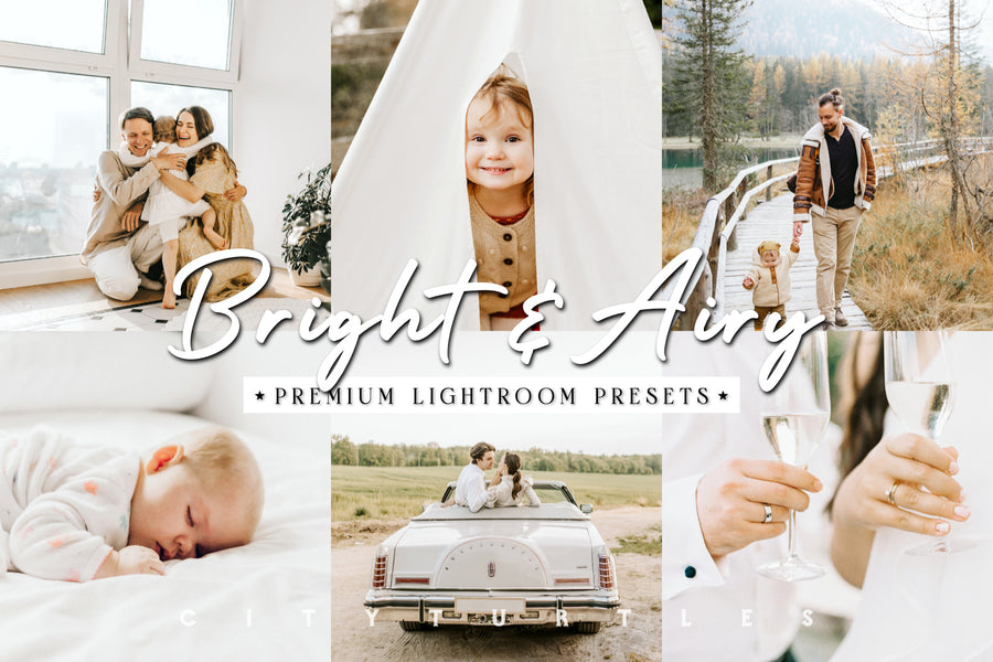 BRIGHT & AIRY Clean Natural Portrait Lightroom Presets