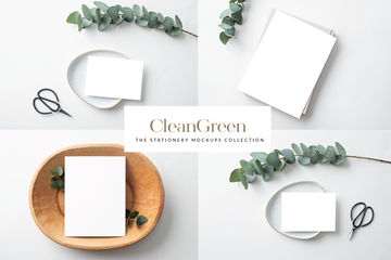 CleanGreen Stationery Collection | 6 Stock Images