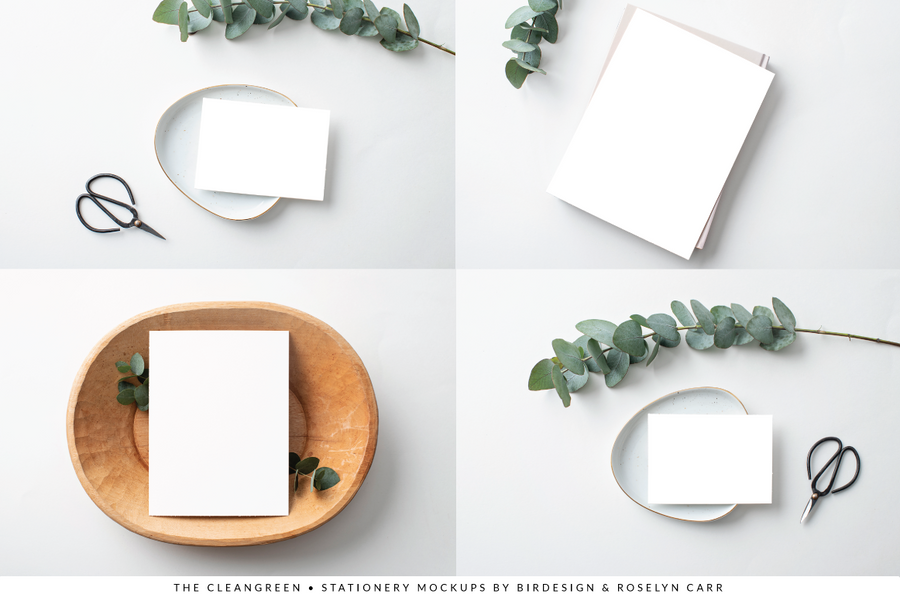 CleanGreen Stationery Collection | 6 Stock Images