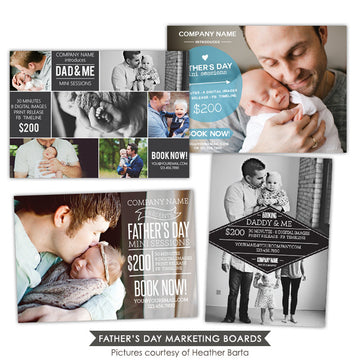 Photography Marketing boards bundle | Father's day moments