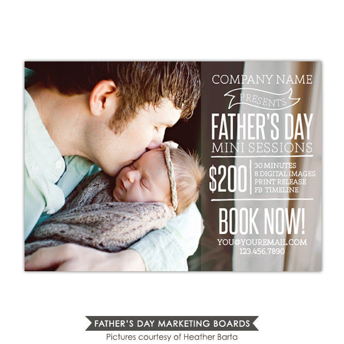 Photography Marketing board | First daddy kiss