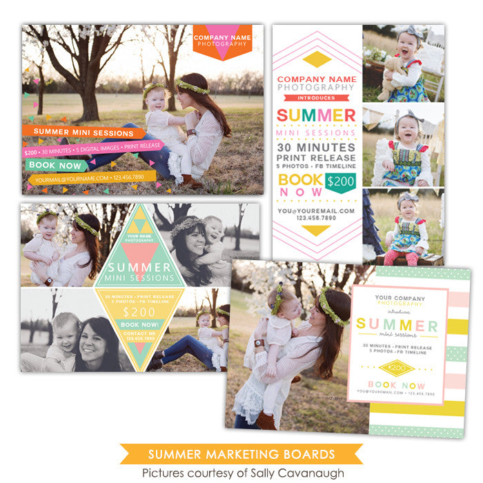 Photography Marketing boards bundle | Summer Minis