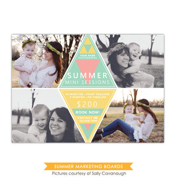 Photography Marketing board | Yellow triangles