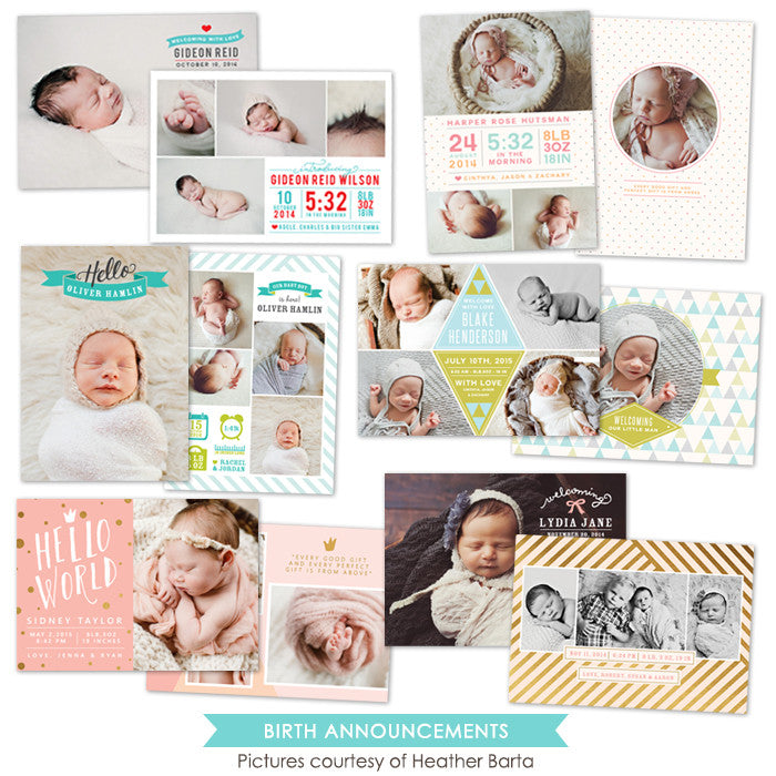 Birth Announcements bundle | Lettering Style