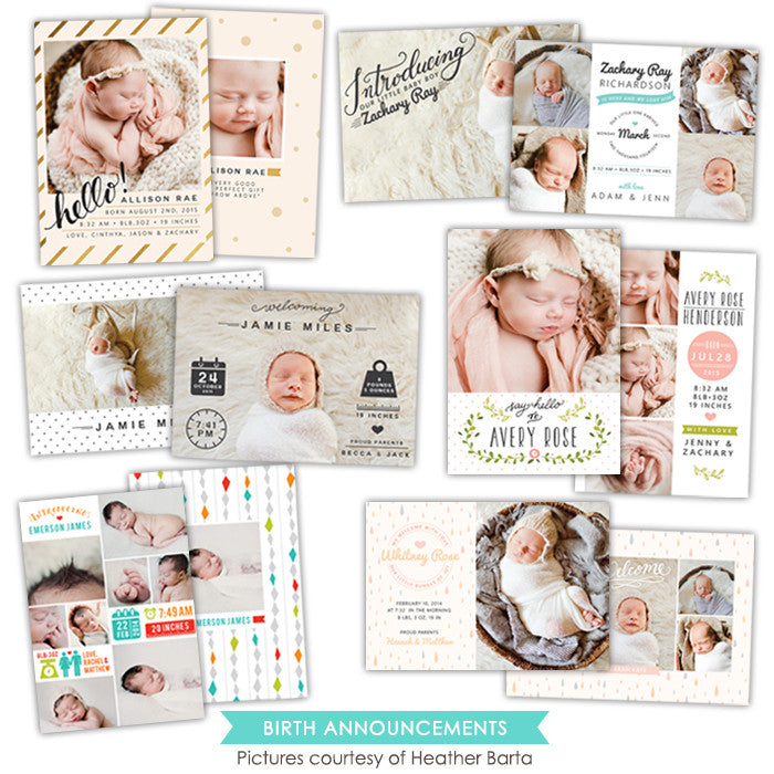 Birth Announcements bundle | Modern welcome