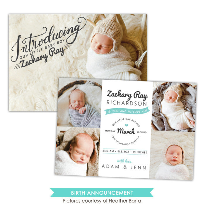 Birth Announcement | Introducing Zachary