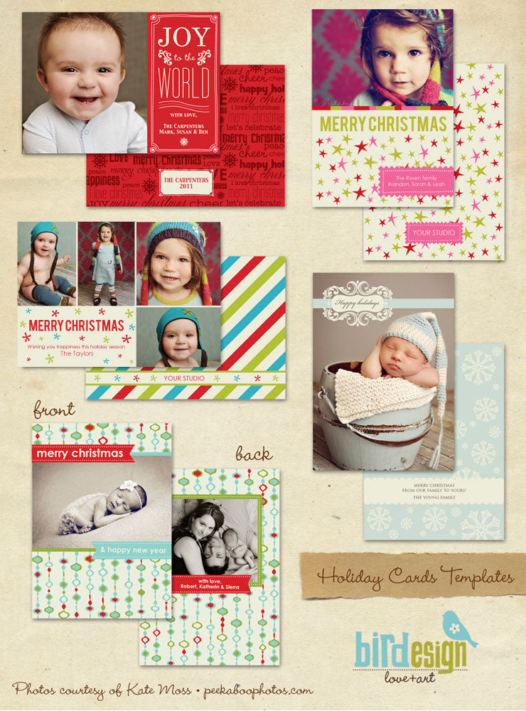 Holiday Photocards Bundle | Be merry