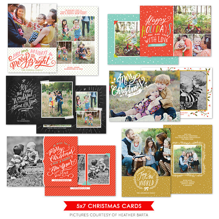 Christmas Photocards Bundle | Bright Holidays Set