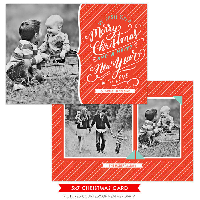 Christmas Photocard Template | Classic Wishes