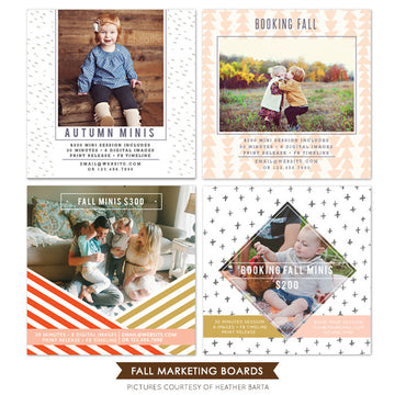 Square Marketing boards bundle | Fall arrived