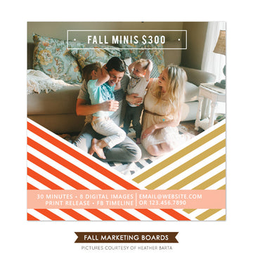 Square Marketing board | Fall stripes