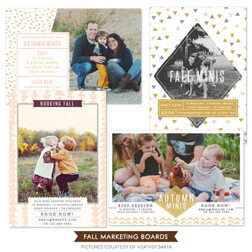 Photography Marketing boards bundle | Fall announcements