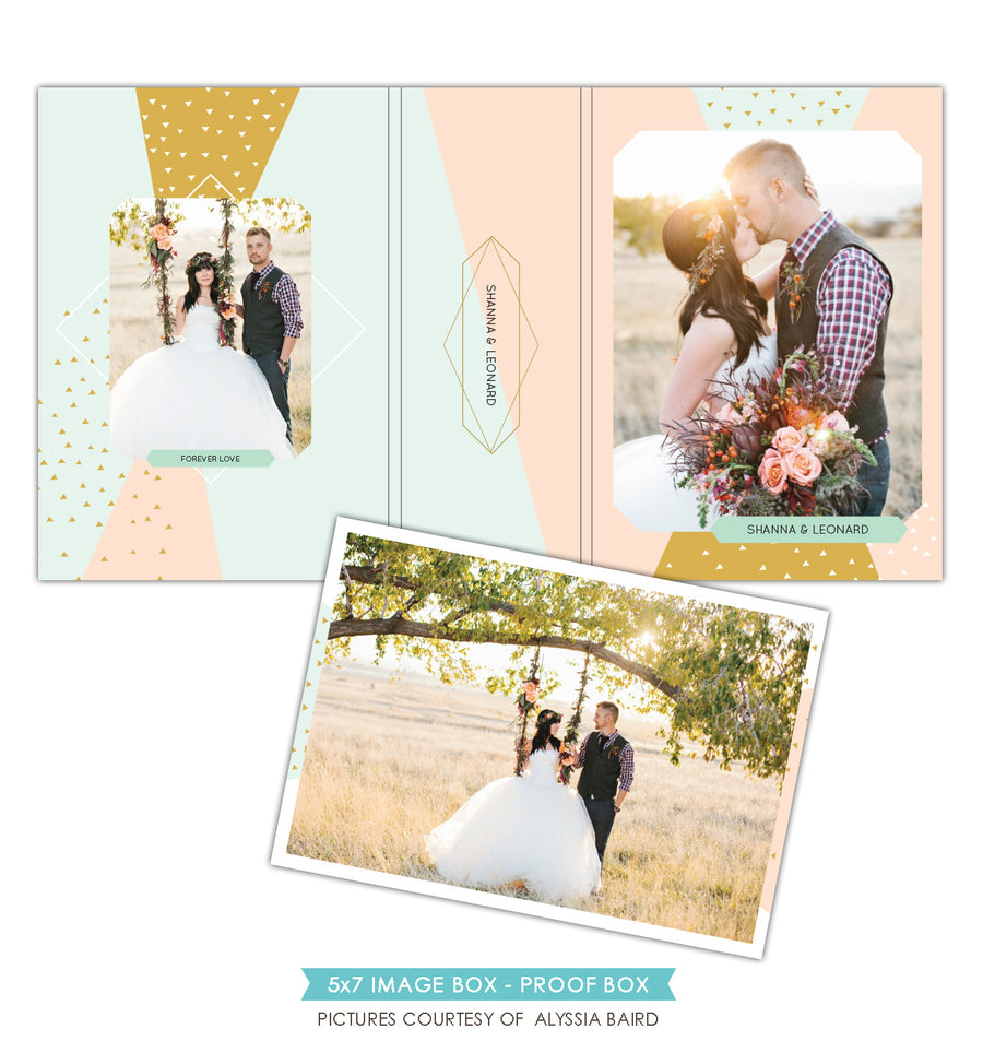 5x7 Image Box | Pink and blue