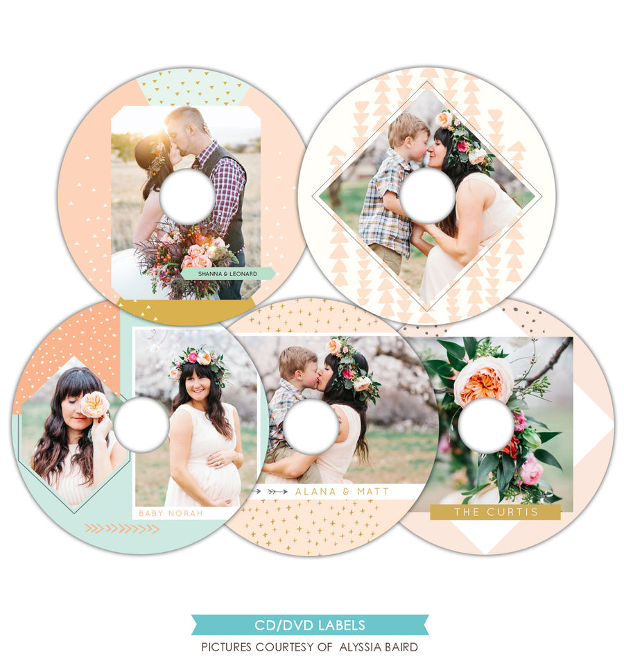 CD/DVD labels set | Magical sweetness