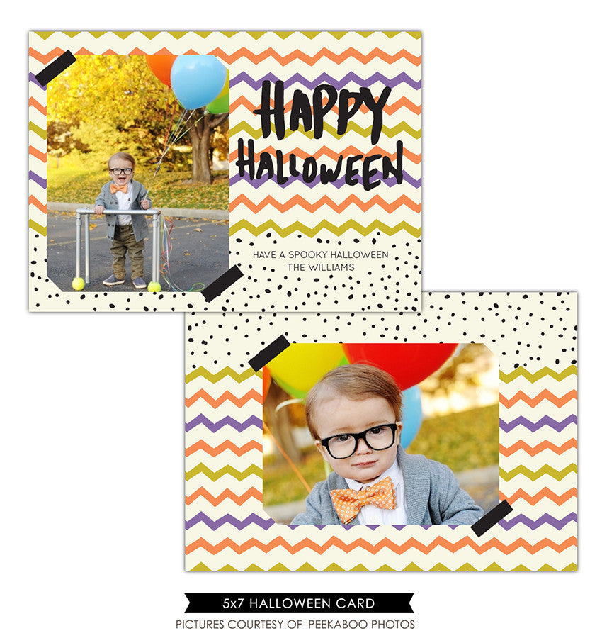 Halloween Photocard Template | Colorful Halloween