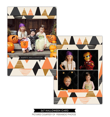 Halloween Photocard Template | Orange and black