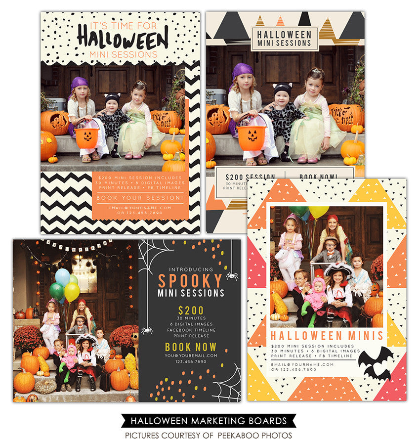 Photography Marketing boards bundle | Halloween Sessions