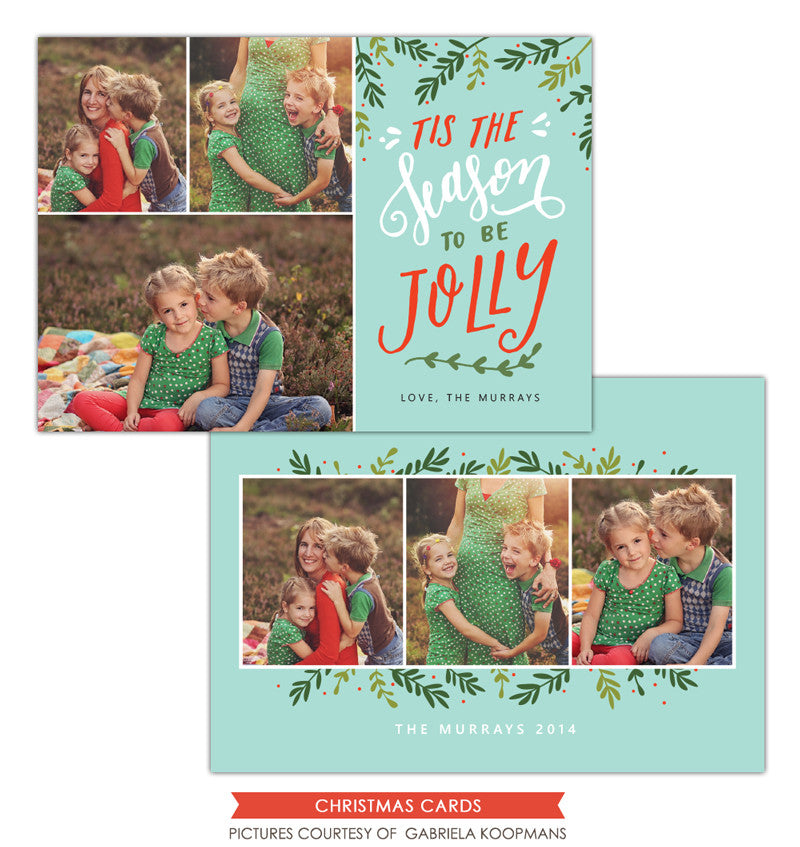 Christmas Photocard Template | Season to be Jolly