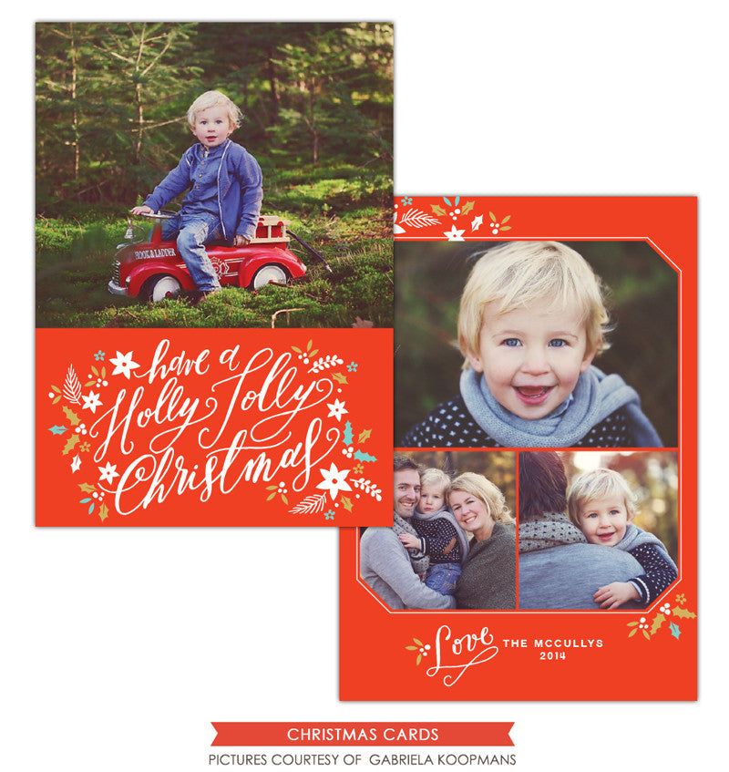 Christmas Photocard Template | Jolly Christmas