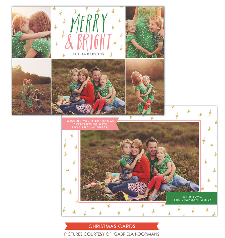 Christmas Photocard Template | Bright Memories