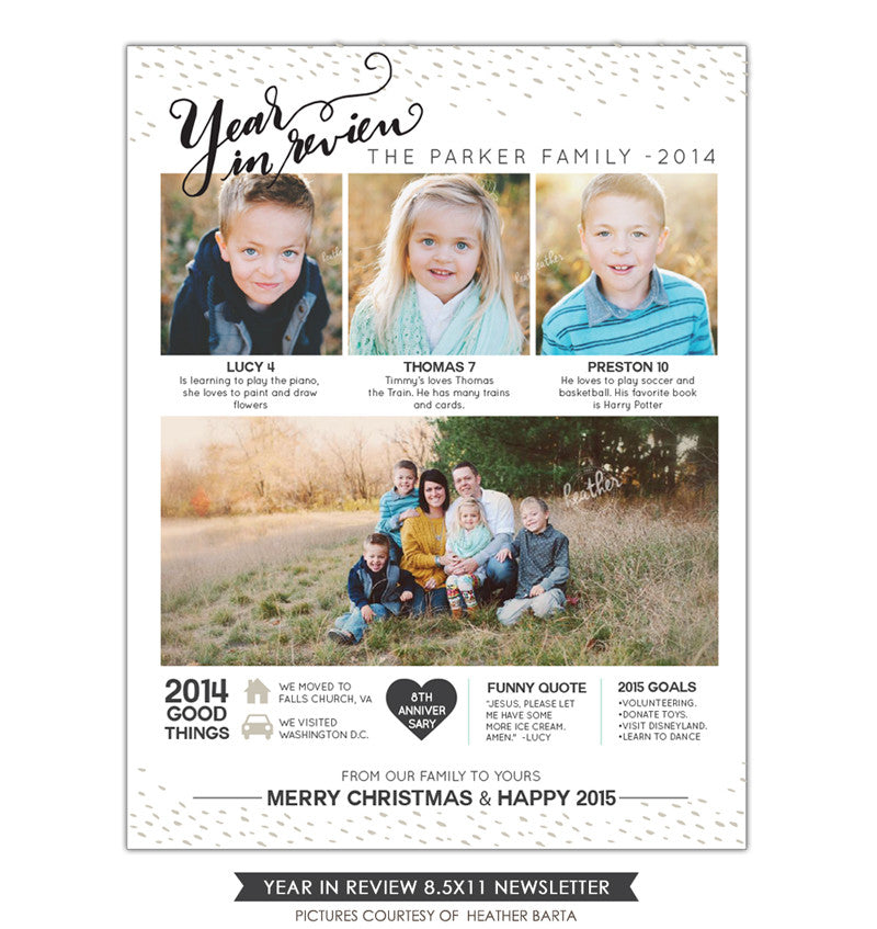 Christmas Family Newsletter | Good moments