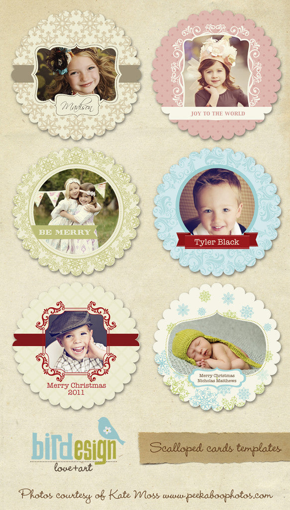 Scalloped Cards Bundle | Tree ornaments