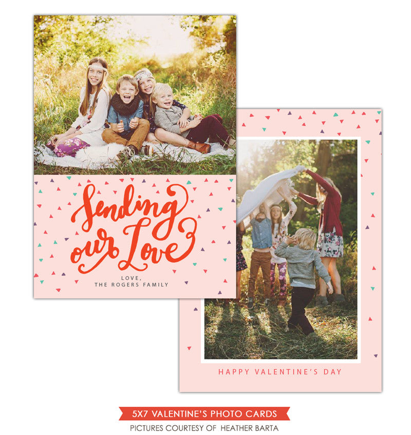 Valentine Photocard Template | Sending our love