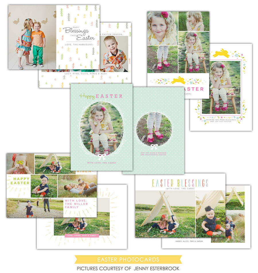 Easter photo cards bundle | Colorful Easter Set