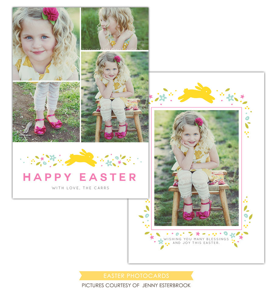 Easter photo card | Yellow bunny