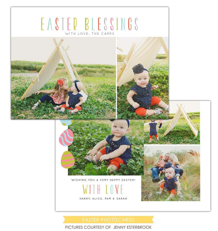 Easter photo card | Spring colors