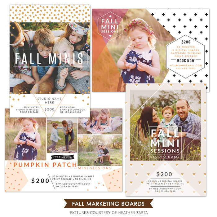 Photography Marketing boards bundle | Fall is here