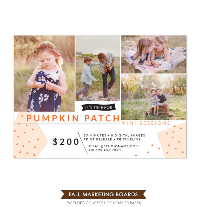 Photography Fall Marketing board | Pumpkin patch