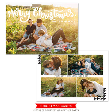 Christmas Photocard Template | Merry and Bright