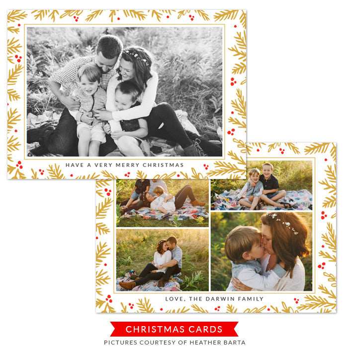 Christmas Photocard Template | A Loving Heart