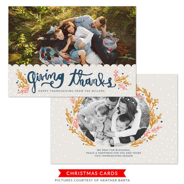 Thanksgiving Photocard Template | Thanksgiving Blessings