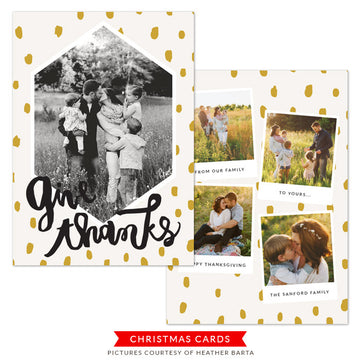 Thanksgiving Photocard Template | Leaves of Gratitude
