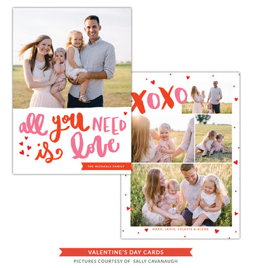 Valentine Photocard Template | All you need is love
