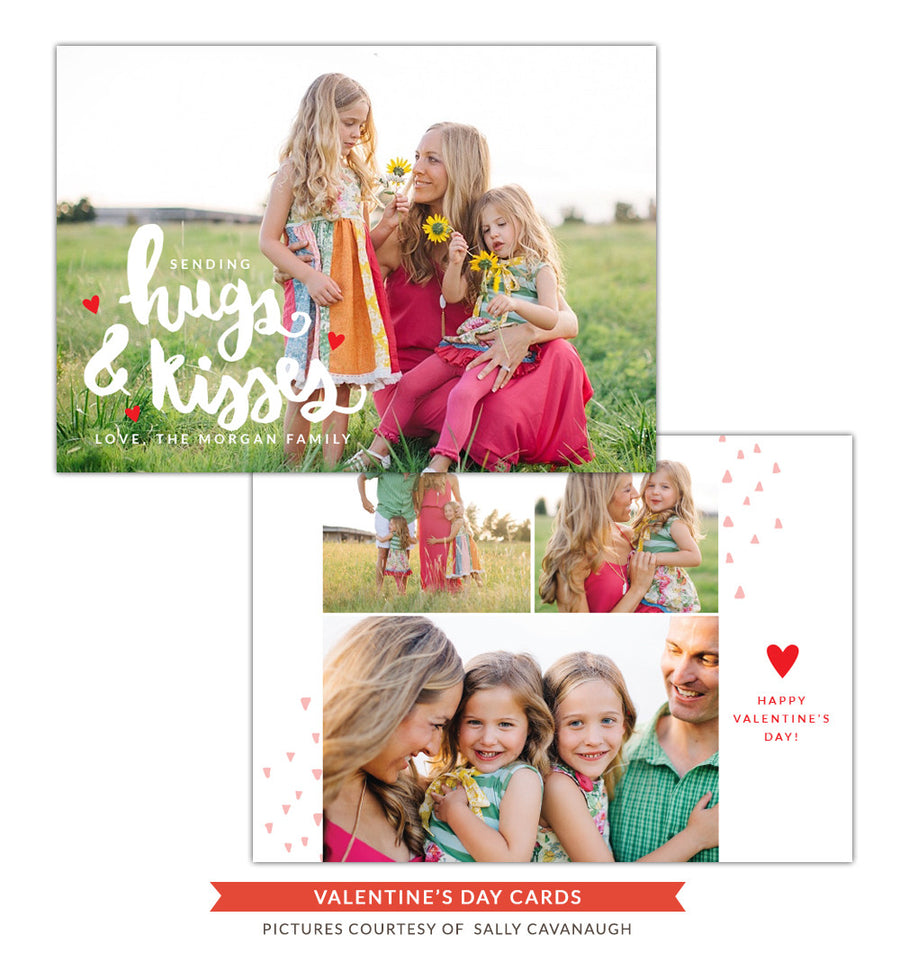 Valentine Photocard Template | Mom kisses