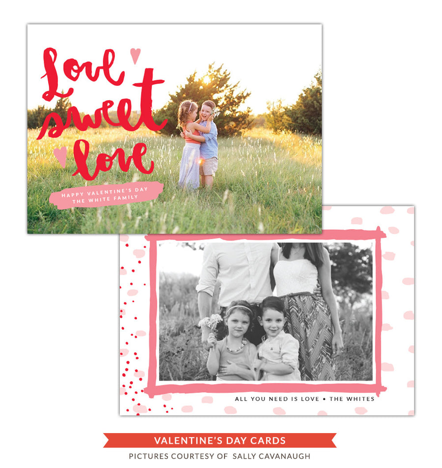 Valentine Photocard Template | Love sweet love